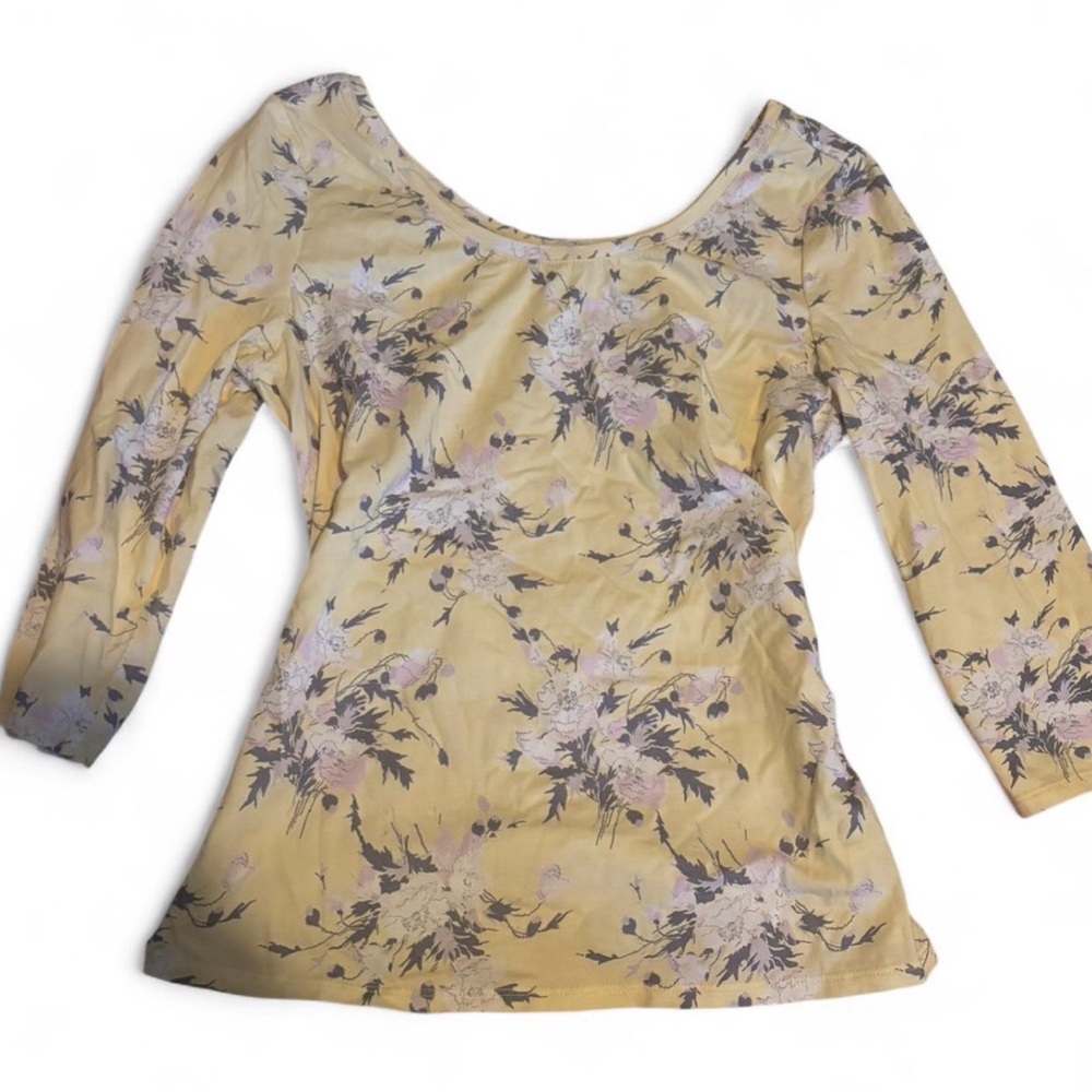 Rebecca Taylor Floral Yellow Women's Top